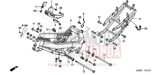 FRAME BODY VTR1000F6 de 2006